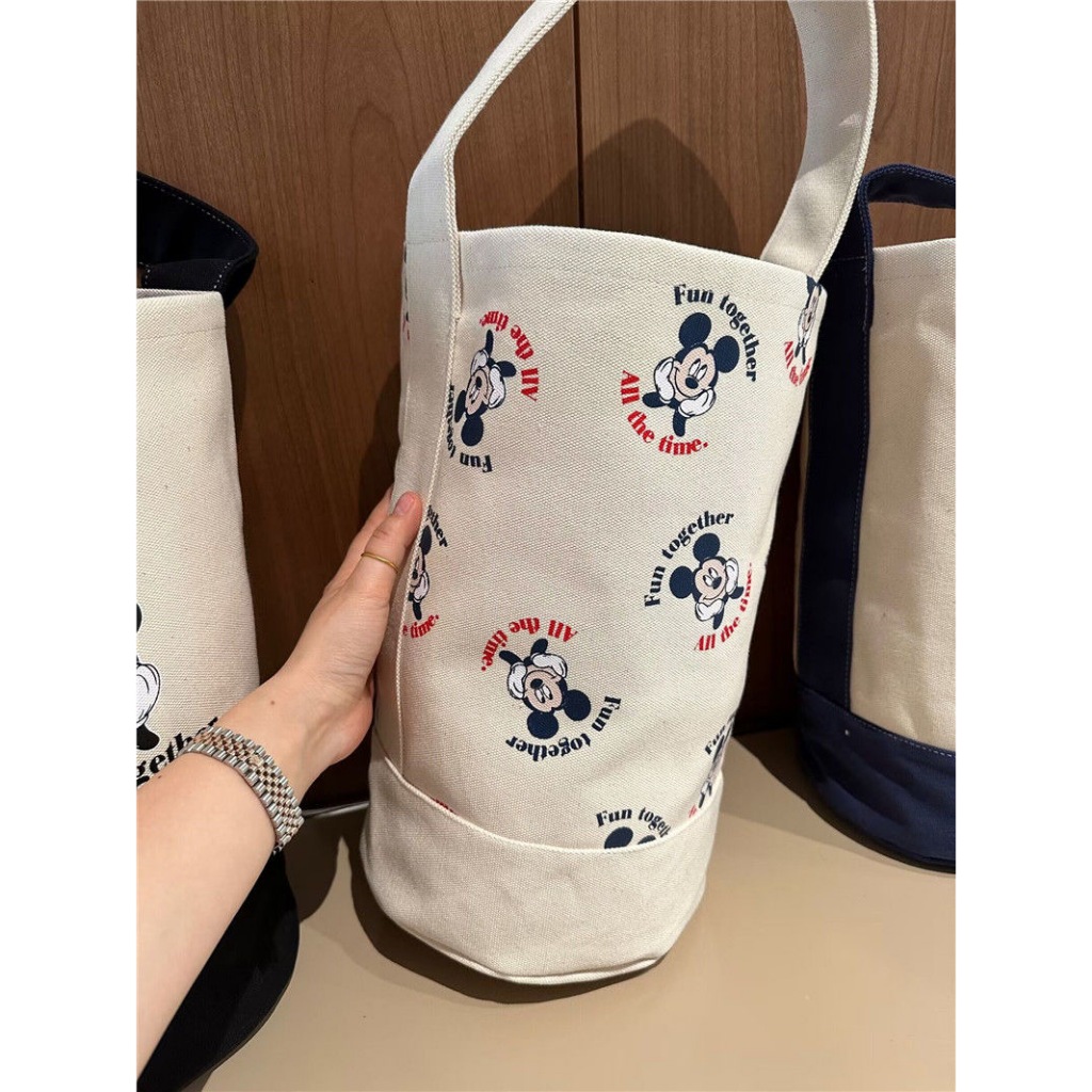 【จัดส่งจากประเทศไทย】 พร้อมส่ง  กระเป๋าถือ ผ้าแคนวาส ทรงบักเก็ต ใส่กล่องอาหารกลางวัน ลายการ์ตูน แบบพกพา สําหรับแม่ และเด็ก ราคา ถูกที่สุด ดีลบีเคเค แกลเลอรีภาพที่ 8