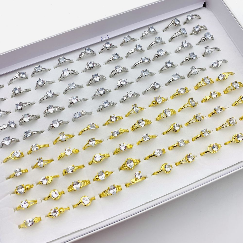 20ชิ้นแหวนสําหรับผู้หญิงเงินชุบทองแกะสลักแบบแฟชั่นเครื่องประดับ - รูปที่ 7