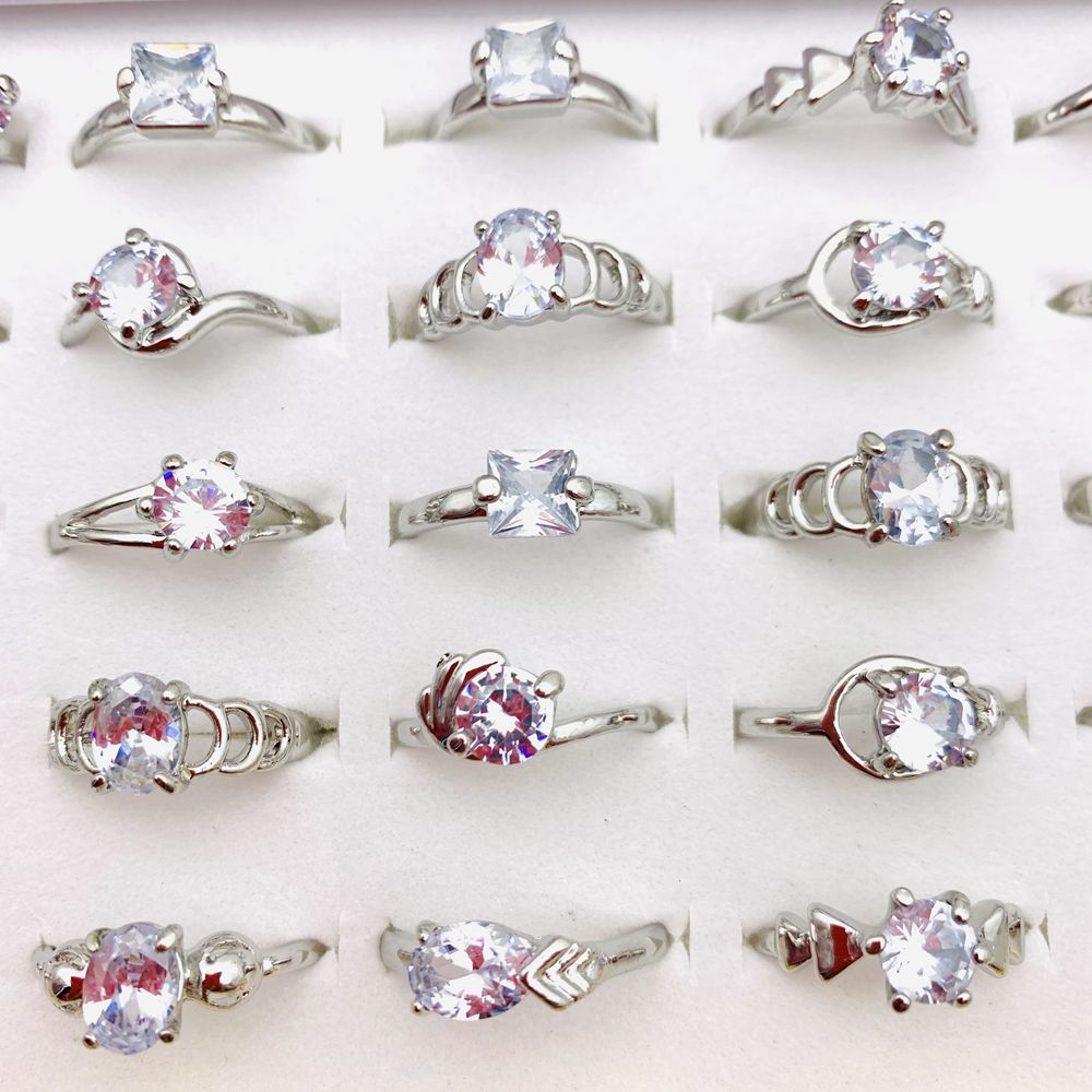 20ชิ้นแหวนสําหรับผู้หญิงเงินชุบทองแกะสลักแบบแฟชั่นเครื่องประดับ - รูปที่ 3