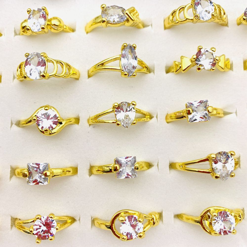 20ชิ้นแหวนสําหรับผู้หญิงเงินชุบทองแกะสลักแบบแฟชั่นเครื่องประดับ - รูปที่ 4