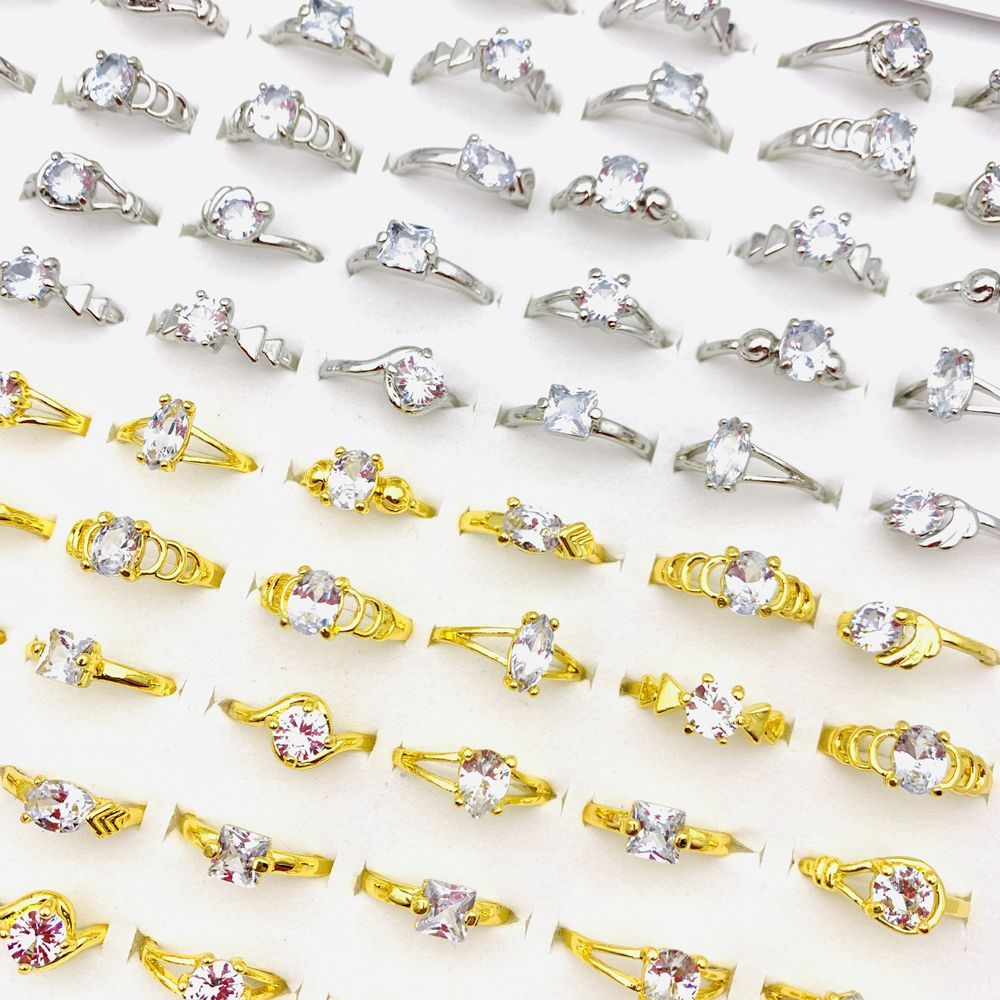 20ชิ้นแหวนสําหรับผู้หญิงเงินชุบทองแกะสลักแบบแฟชั่นเครื่องประดับ - รูปที่ 5