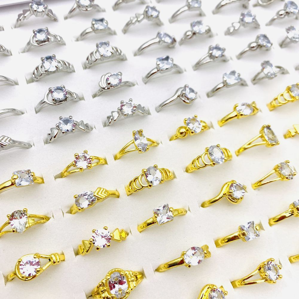 20ชิ้นแหวนสําหรับผู้หญิงเงินชุบทองแกะสลักแบบแฟชั่นเครื่องประดับ