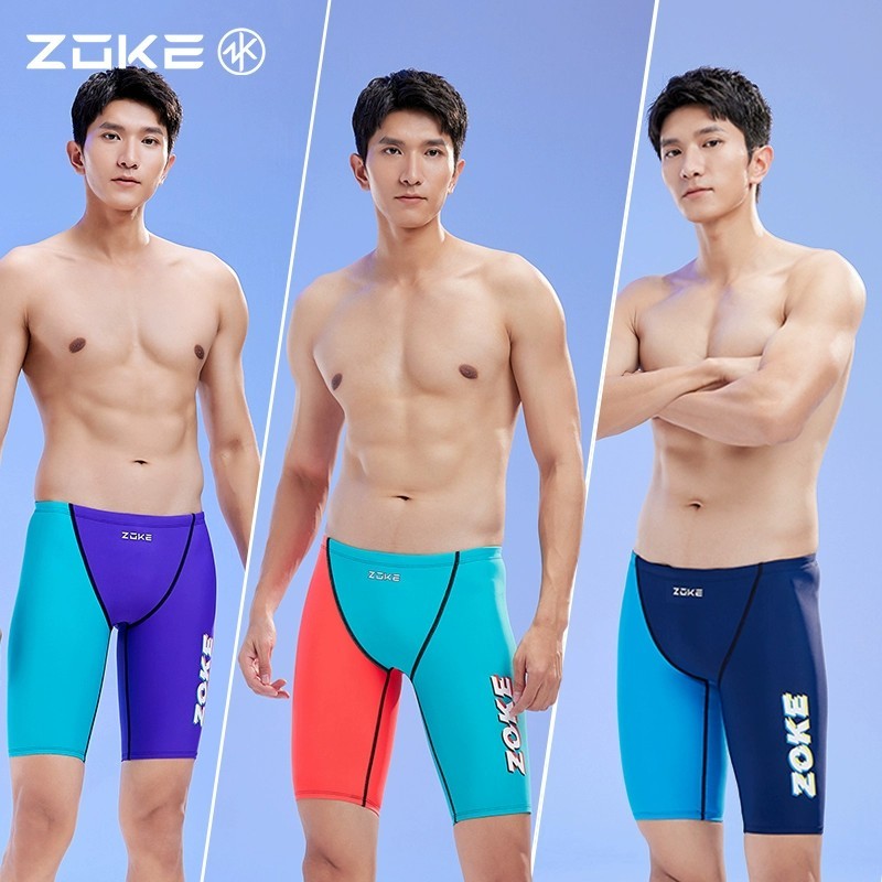Zoke กางเกงว่ายน้ํา ขาสั้น แห้งเร็ว ป้องกันคลอรีน สําหรับผู้ชาย