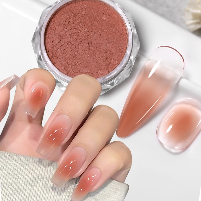Nude Purple Nail Glitter Gradient Powder Nail Art Rubbing Dust UV Gel Polish Magical Nails Decorative Powder