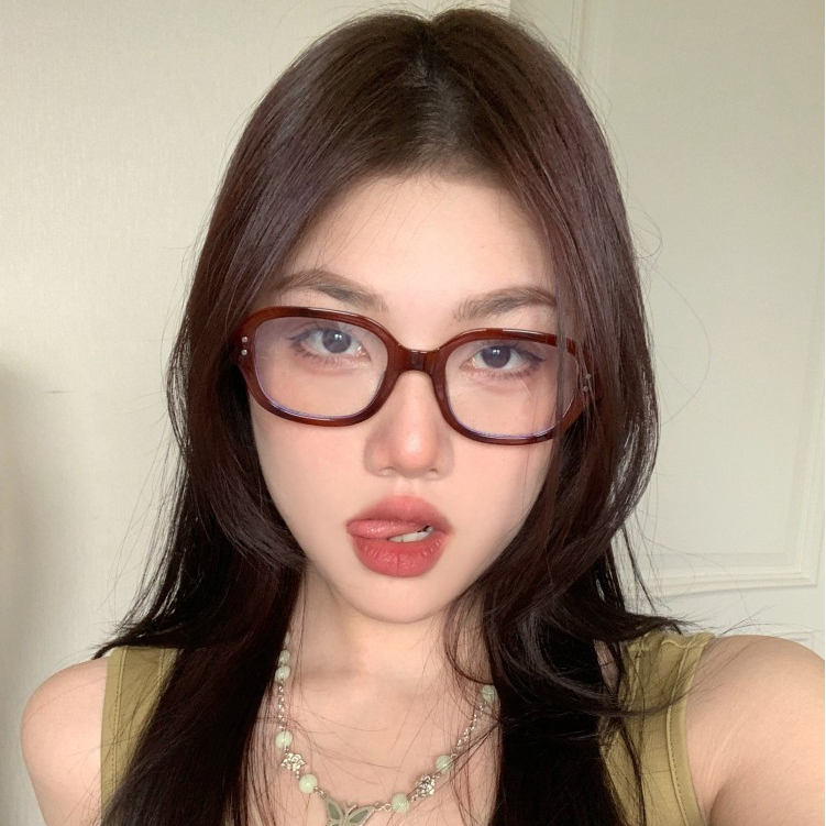 แว่นตาสายตาสั้น เกรด -50 100 150 200 250 300 350 400 ป้องกันแสงสีฟ้า ขนาดเล็ก สําหรับผู้หญิง นักเรียน 066