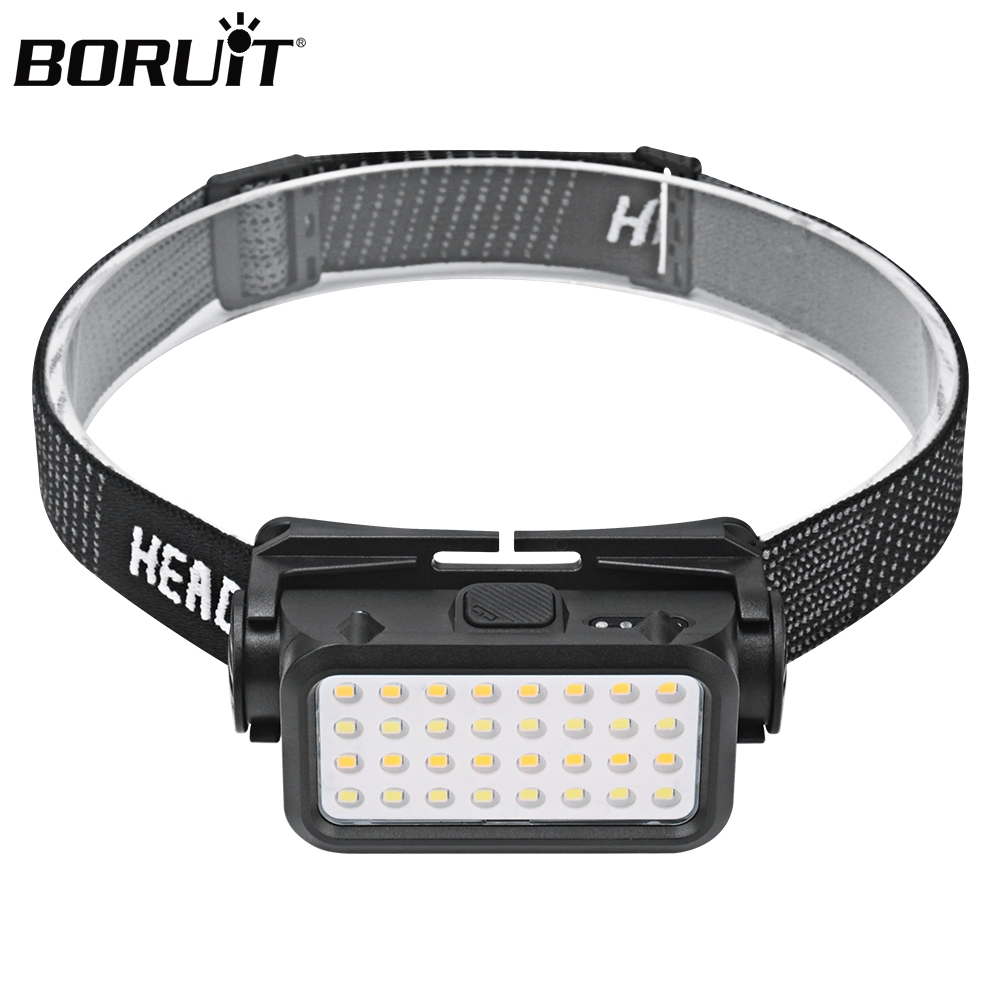 [พร้อมส่ง] Boruit K351 ไฟหน้า LED Type-C ชาร์จได้ กันน้ํา สําหรับตกปลา ตั้งแคมป์