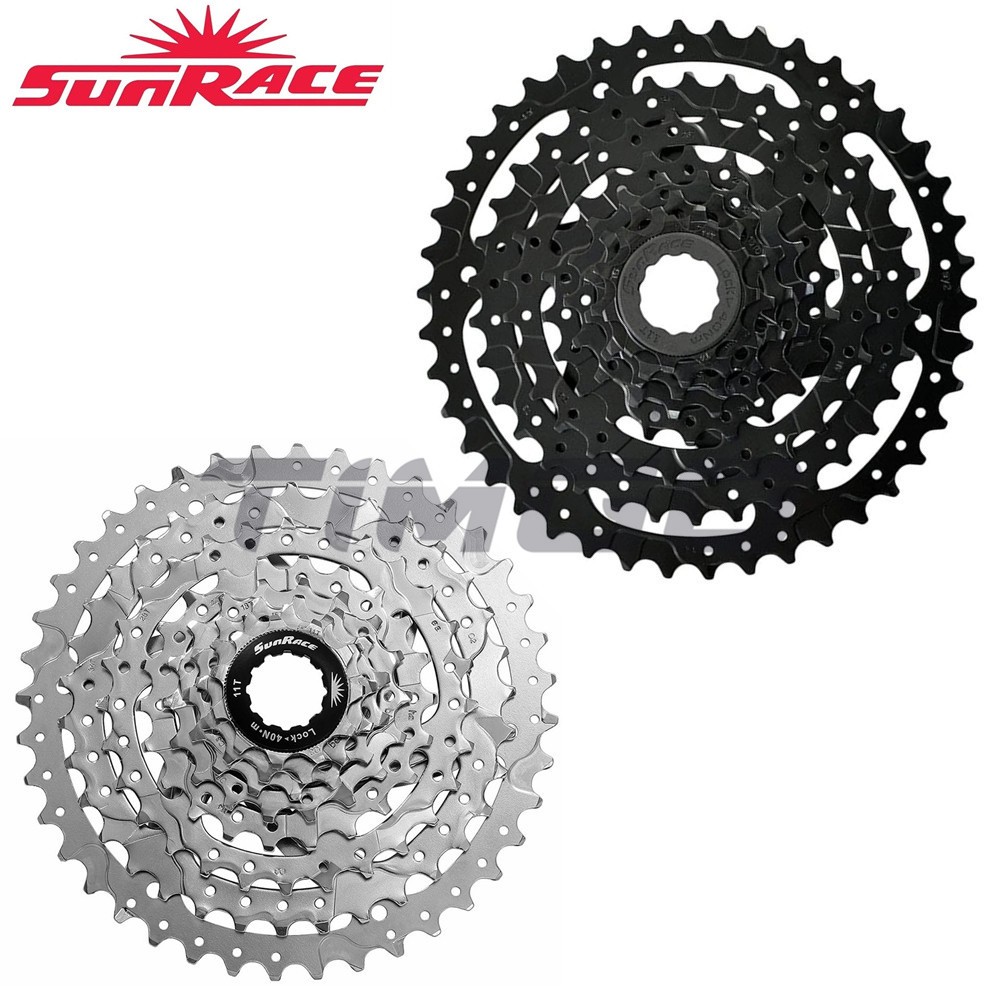 Sunrace CSM680 เทปคาสเซ็ต 8 ความเร็ว 11-40T 11-42T สีดํา สีเงิน สําหรับจักรยานเสือภูเขา Shimano Sram