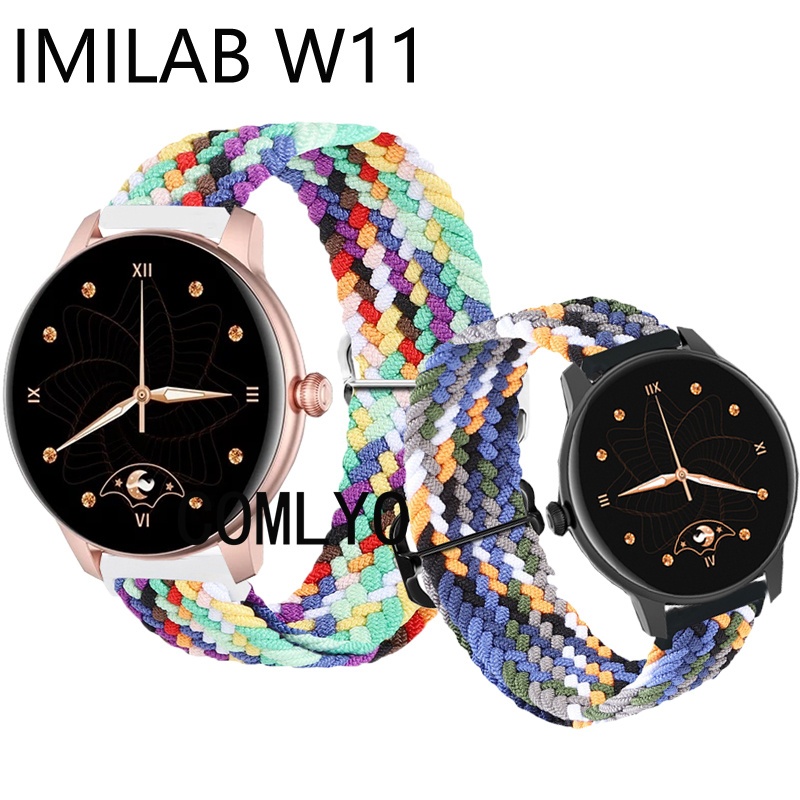 For IMILAB W11 สายนาฬิกาข้อมือไนล่อน แบบนิ่ม สไตล์สปอร์ต สําหรับผู้หญิง