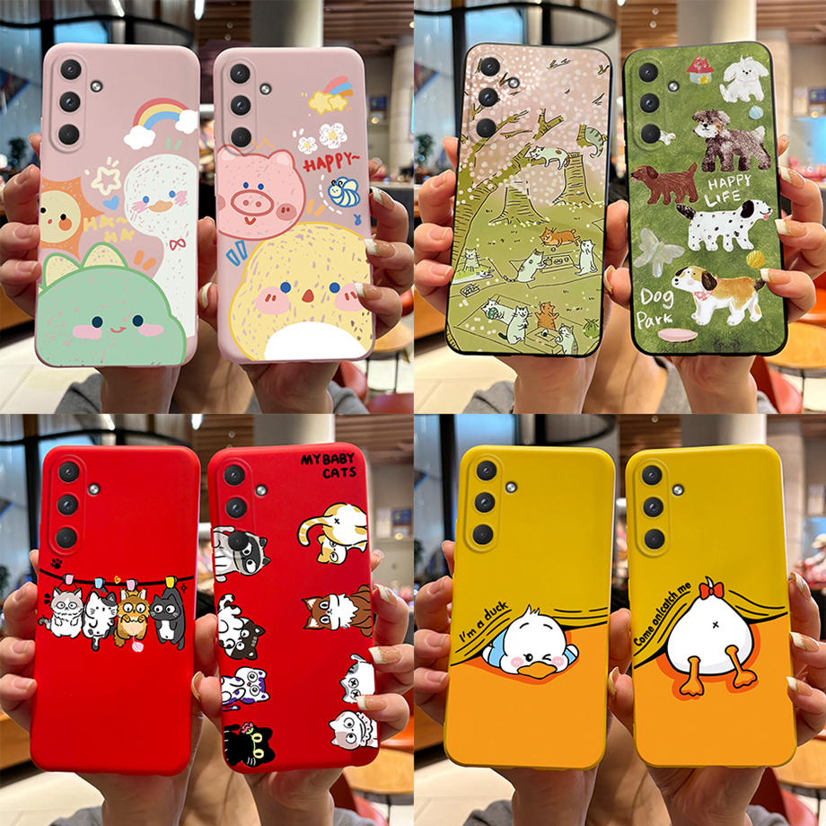 เคสโทรศัพท์มือถือ ซิลิโคนนิ่ม กันกระแทก ลายการ์ตูนน่ารัก สําหรับ Samsung A55 5G