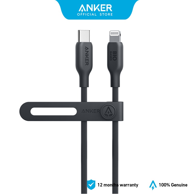 Anker สายชาร์จ USB-C เป็น Lightning 541 (สีดํา, 3 ฟุต) สําหรับ