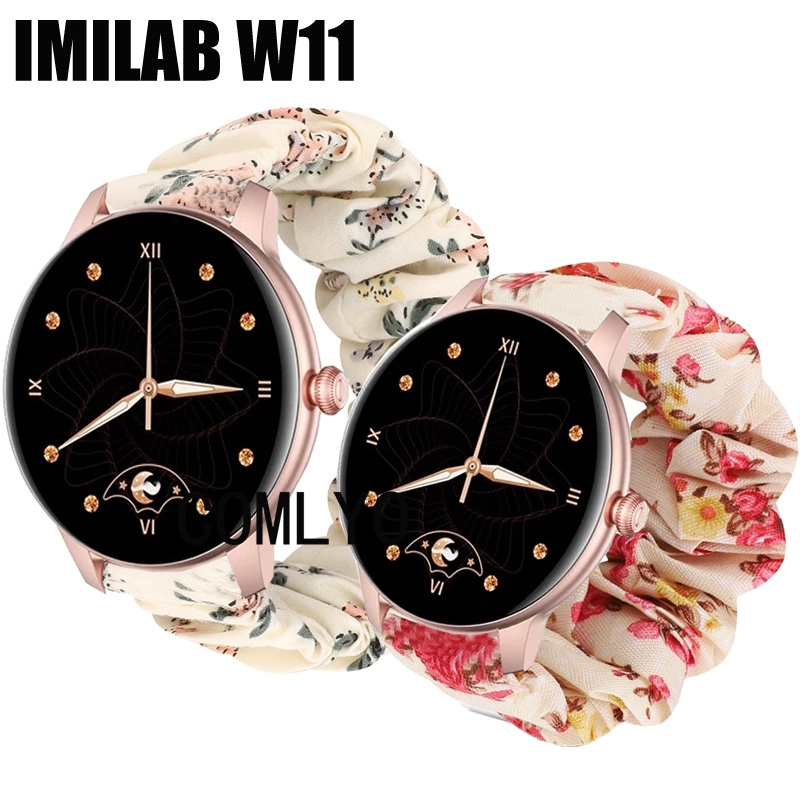 For IMILAB W11 สายนาฬิกาข้อมือสมาร์ทวอทช์ ผ้าฝ้าย แบบนิ่ม สําหรับผู้หญิง