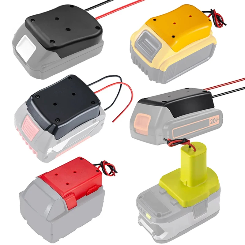 อะแดปเตอร์แบตเตอรี่สําหรับ Makita/Bosch/Milwaukee/Dewalt/Black & Decker/Ryobi 18V Power Connector DIY อะแดปเตอร์ Dock Holder 14 Awg สายไฟ