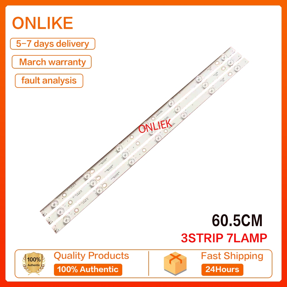 หลอดไฟแบ็คไลท์ LED 32 นิ้ว 1 ชุด = 3 แถว 7LED รุ่น TH-32A410T TH-32c500T TH-32C400T TH-32C400T TH-32