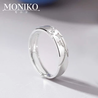 MONIKO แหวนคู่รัก ของขวัญวันวาเลนไทน์ หรูหรา เข้ากับทุกการแต่งกาย