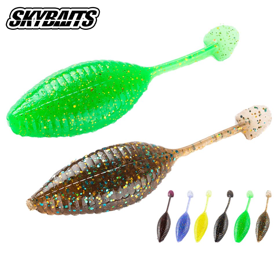 Skybaits เหยื่อตกปลาซิลิโคน รูปหนอน 75 มม. 1.3 กรัม 5 ชิ้น