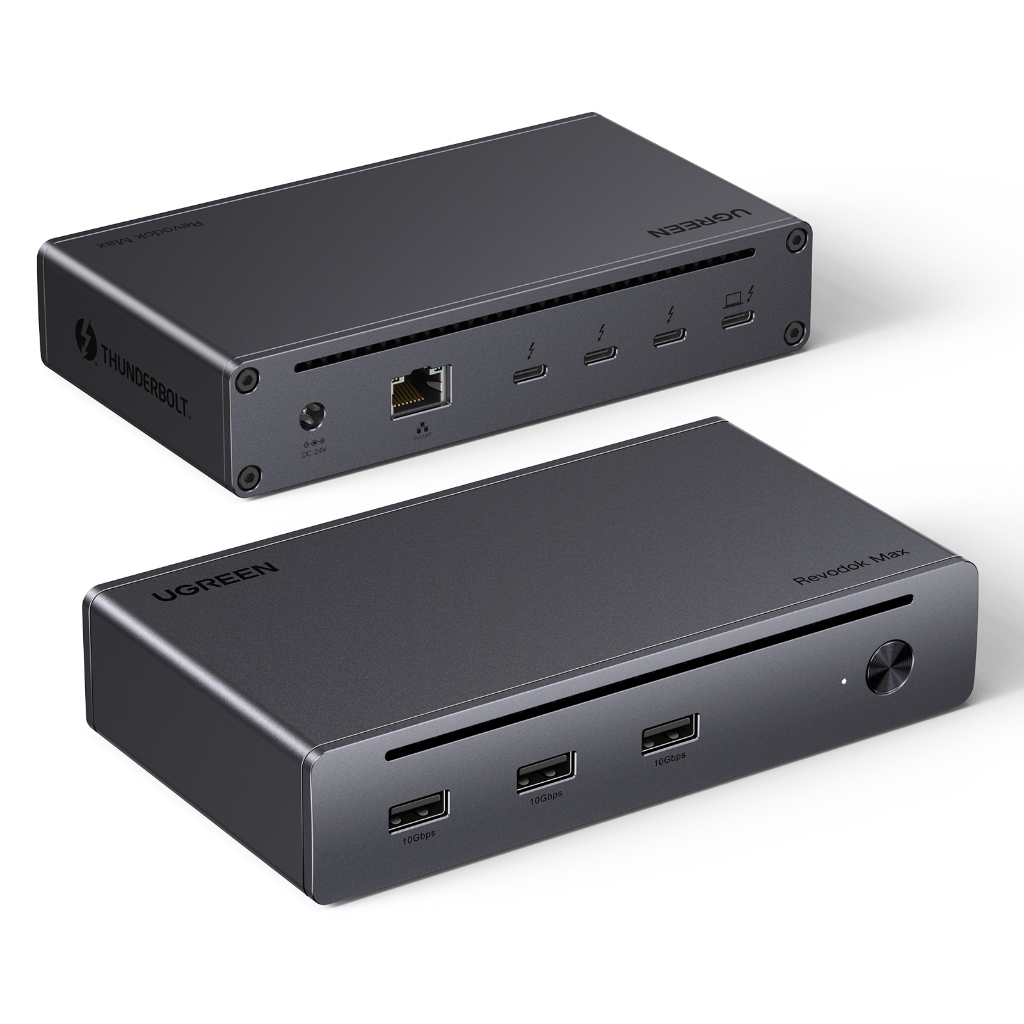 Ugreen แท่นชาร์จแล็ปท็อป Revodok Max 208 Thunderbolt 4 Dock 8-in-1 40Gbps พร้อม 3 Thunderbolt 4 Dual