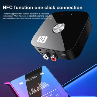 อะแดปเตอร์รับสัญญาณเสียงสเตอริโอบลูทูธ 5.3 RCA 3.5 มม. AUX USB NFC BT 5.0 ไร้สาย พร้อมไมโครโฟน สําหรับรถยนต์ ลําโพง เครื่องขยายเสียง