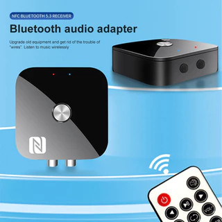 อะแดปเตอร์รับสัญญาณเสียงสเตอริโอบลูทูธ 5.3 RCA 3.5 มม. AUX USB NFC BT 5.0 ไร้สาย พร้อมไมโครโฟน สําหรับรถยนต์ ลําโพง เครื่องขยายเสียง