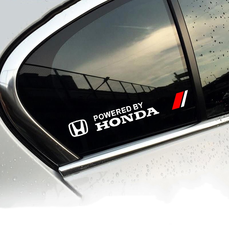 เหมาะสําหรับ Honda City Accord CR-V Jazz Fit Brio Odyssey WR-V Bezal HR-V Body หน้าต่างด้านหลังสามเหลี่ยมสติกเกอร์กันน้ําและครีมกันแดดรถ PVC ตกแต่งภายนอก