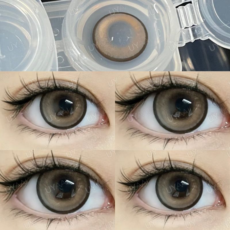 UYAAI x FRESHLADY คอนแทคเลนส์ บิ๊กอาย Bubble Series สีน้ําตาล 2 ชิ้น/คู่ 14.5 มม.