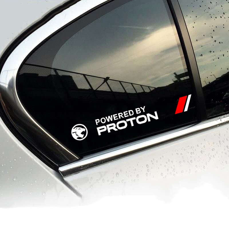 อุปกรณ์ตกแต่งรถยนต์ 18 ซม.x 2.5 ซม. 2 ชิ้นสําหรับ Proton Saga Iriz Preve Persona Exora รถสามเหลี่ยมด้านข้างกระจกหน้าต่างสติกเกอร์ตกแต่ง ราคา ถูกที่สุด ดีลบีเคเค