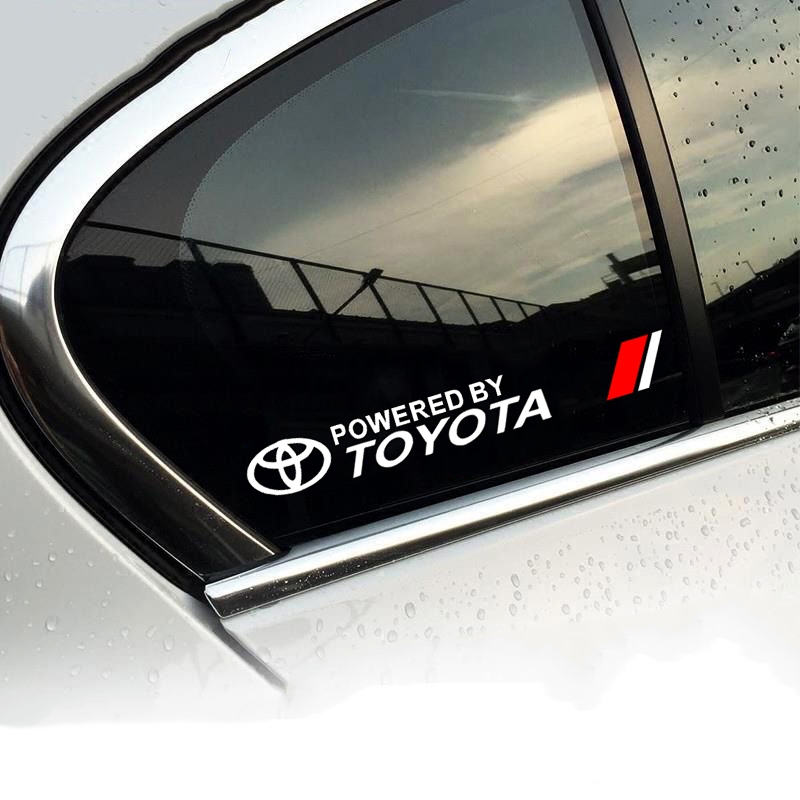 อุปกรณ์ตกแต่งรถยนต์ 18 ซม.x 2.5 ซม. 2 ชิ้นสําหรับ Toyota Camry Corolla Vios Hilux Rav4 Avalon รถสามเหลี่ยมด้านข้างกระจกหน้าต่างสติกเกอร์ตกแต่ง