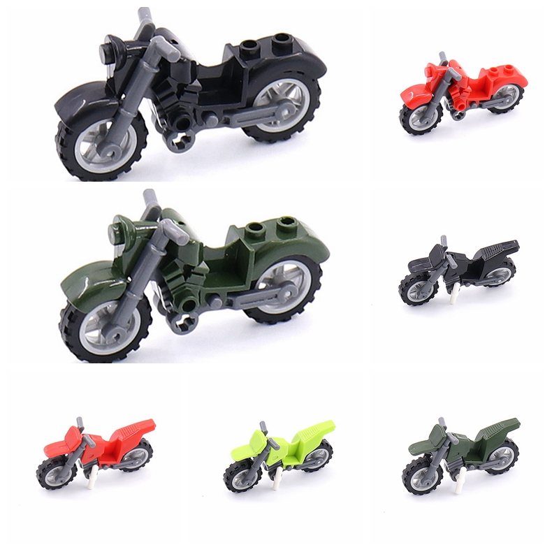 บล็อกตัวต่อเลโก้ รถจักรยานยนต์ Harley ของเล่นสําหรับเด็ก