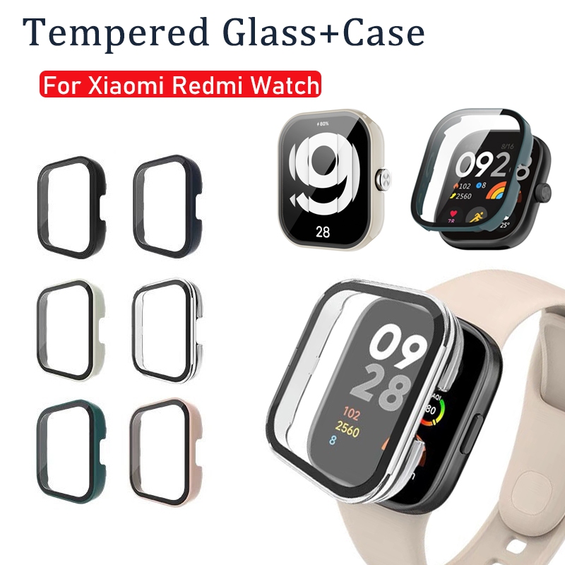 เคสพีซี + ฟิล์มกระจกนิรภัยสําหรับ Xiaomi Redmi Watch 5 4 3 2 2Lite Mi Watch Lite Full Coverage Protection Shell Anti-Fall สําหรับ POCO นาฬิกา