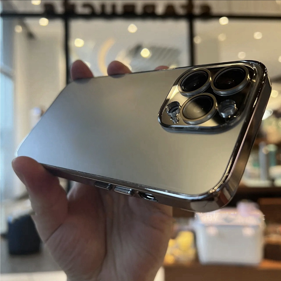 【Hight quality/Matte acrylic hard case/Gray】เคส compatible for iphone 11 12 13 14 15 pro max case
