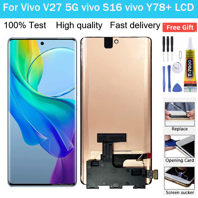 แผงหน้าจอสัมผัสดิจิทัล LCD สําหรับ vivo V27 5G vivo S16 vivo Y78+