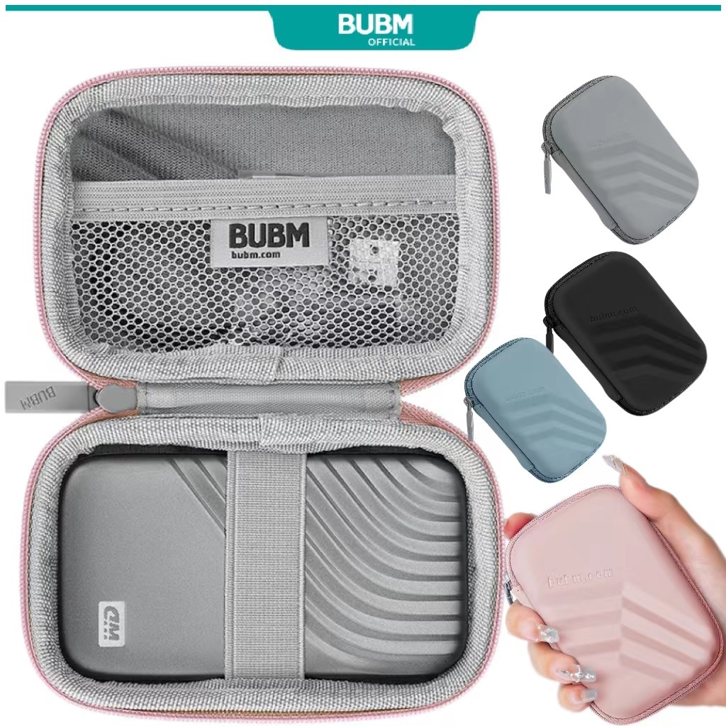 Bubm กระเป๋าเคสใส่ฮาร์ดไดรฟ์ SSD กันน้ํา ขนาด 3.3 นิ้ว 6 นิ้ว แบบพกพา