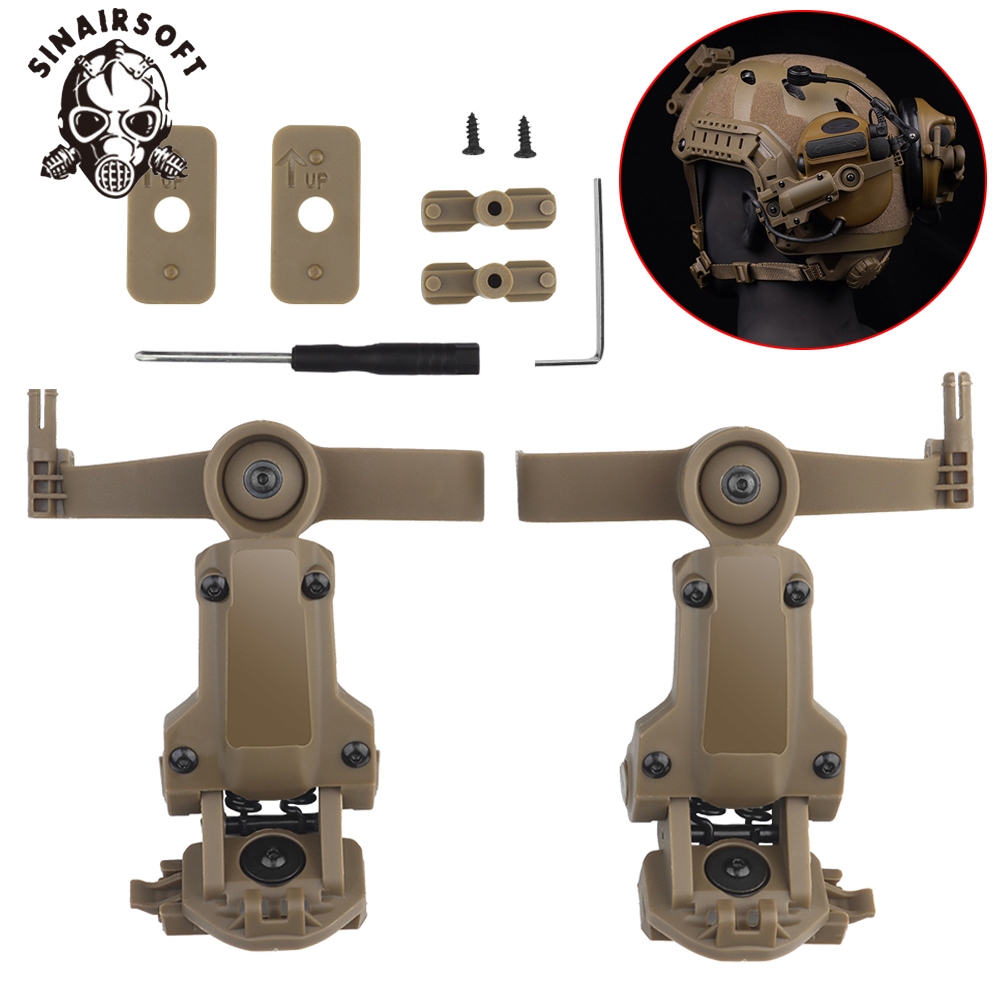 SINAIRSOFT TAC3/C Series หูฟังขาตั้งอะแดปเตอร์หูฟังกลางแจ้งอุปกรณ์เสริมรางหมวกกันน็อค