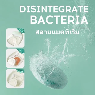 MEYARN ฆ่าเชื้อ 99.9% ละลายในน้ำเย็นภายใน 2 นาที เม็ดฟู่ทําความสะอาดรีเทนเนอร์และฟันปลอม 30 ชิ้น