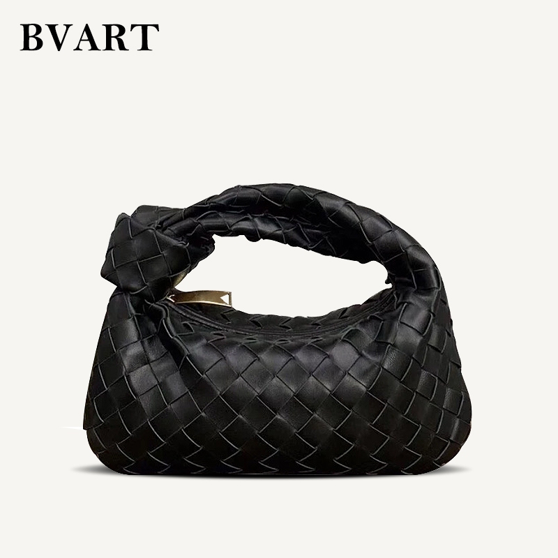ใหม่ กระเป๋าถือหนัง แบบสาน ประดับโบว์ ขนาดเล็ก สวยหรู ระดับไฮเอนด์ แฟชั่นสําหรับสตรี 2026 ใหม่ 27cm