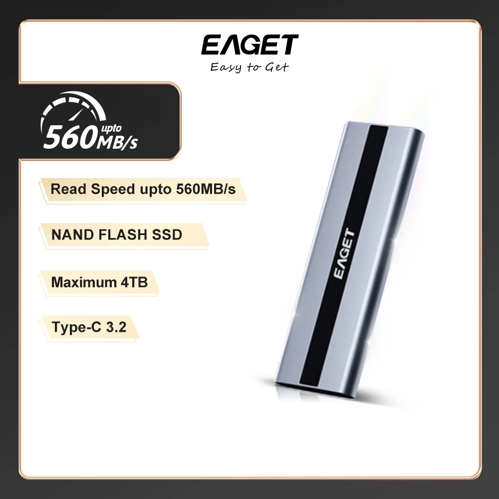 EAGET M7 ภายนอก SSD 1tb 2tb แบบพกพา SSD 512GB USB 3.1 ประเภท C ฮาร์ดไดรฟ์ M.2 SATA Solid State Disk 