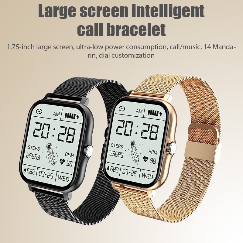 จัดส่งในพื้นที่Y13 Smartwatch 1.69 "Full Touch Screen กิจกรรม Tracker สีสันบลูทูธหญิงโทรสําหรับผู้ชา