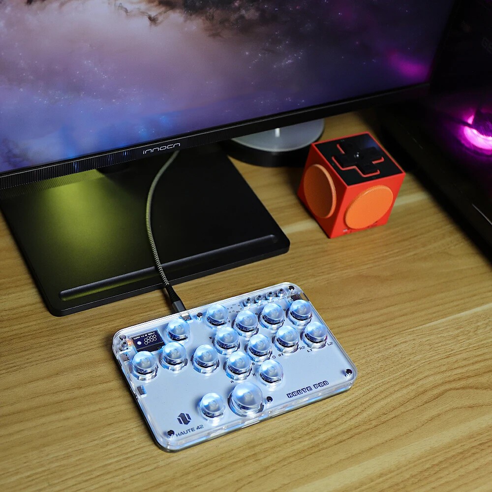 ⭐ใหม่ Haute42 Arcade จอยสติ๊กควบคุมเกม แนวสตรีท สําหรับ PC Ps3 Ps4 Switch Mini Hitbox
