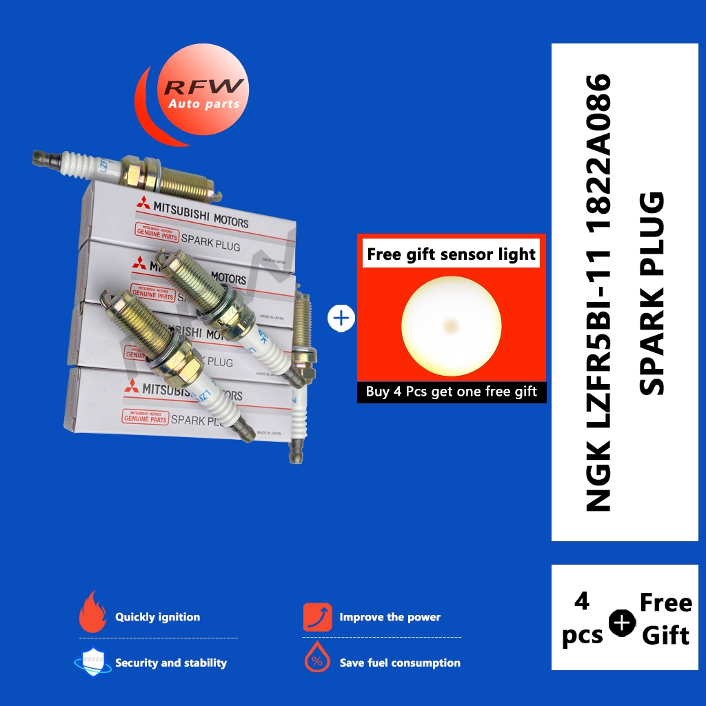 หัวเทียนอิริเดียม 1822A086 / NGK LZFR5BI-11 เหมาะสําหรับ Mitsubishi Mirage G4 / Hatchback