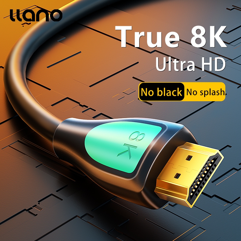 Llano สายทองแดง 8K HDMI 2.1 8K 60Hz 4K 120Hz 1440p 144hz 48Gbps HDR สําหรับ PS5 PS4 สวิตช์แยก 8K HDMI สายวิดีโอเสียง