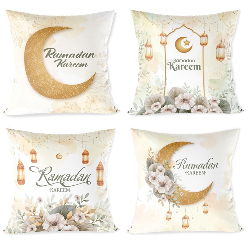 ปลอกหมอนอิงโซฟา ลาย Ramadan MUBARAK Eid Ramadan Kareem ขนาด 45x45 ซม. สําหรับตกแต่งบ้าน
