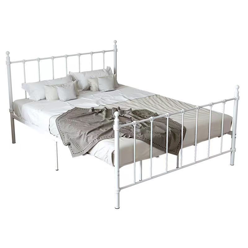 QUEEN/KING bed เตียงเหล็กกลม4/5/6 ฟุต เตียงนอนโลหะการยศาสตร์ แบบอย่างหนา แข็งแรง ทนทาน สําหรับห้องนอนเฟอร์นิเจอร์ สไตล์ยุโรป