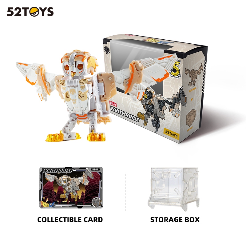 52TOYS BEASTBOX BB-41 Whitenoise Mecha Deformation Action Figure Portable Model