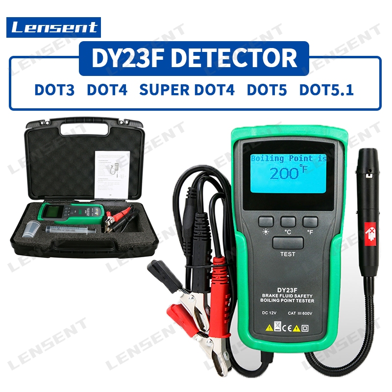 Lensent เครื่องทดสอบน้ํามันเบรกรถยนต์ DUOYI DY23F DOT3 DOT4 DOT5