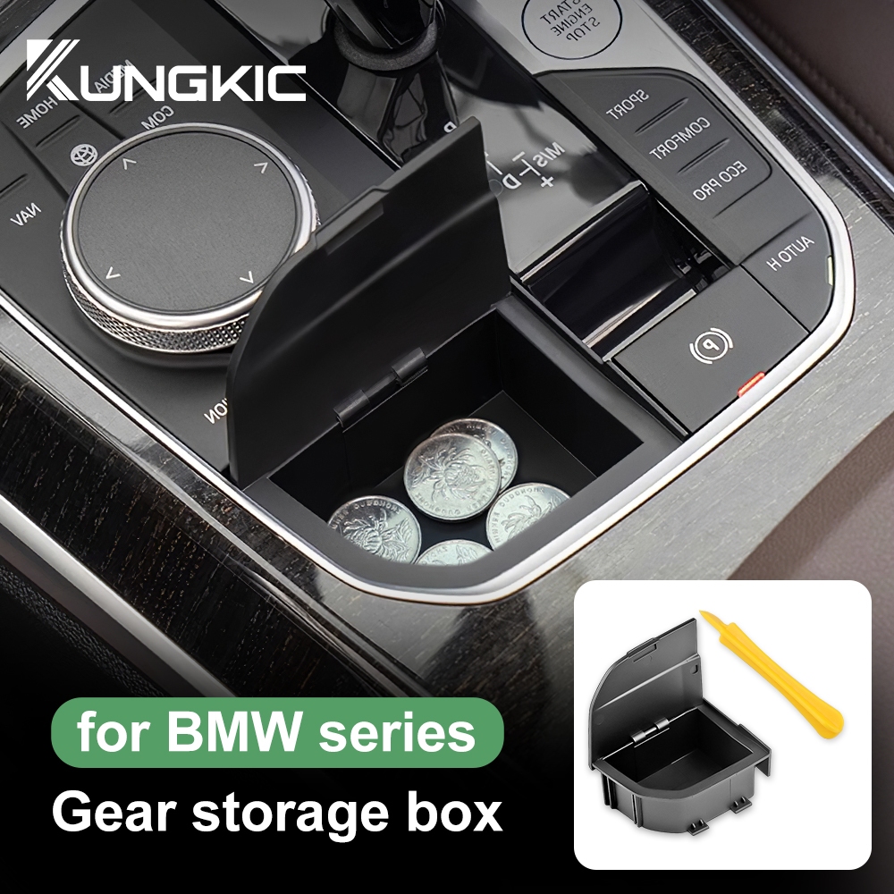 (คลังสินค้าพร้อม) คอนโซลกลางกล่องเก็บเกียร์พร้อมฝาครอบสําหรับ BMW 1 2 3 4 Series M3 X3 X4 F40 F44 G20 G26 G01 G02 G07 G80 ABS Organizer อุปกรณ์ตกแต่งภายใน