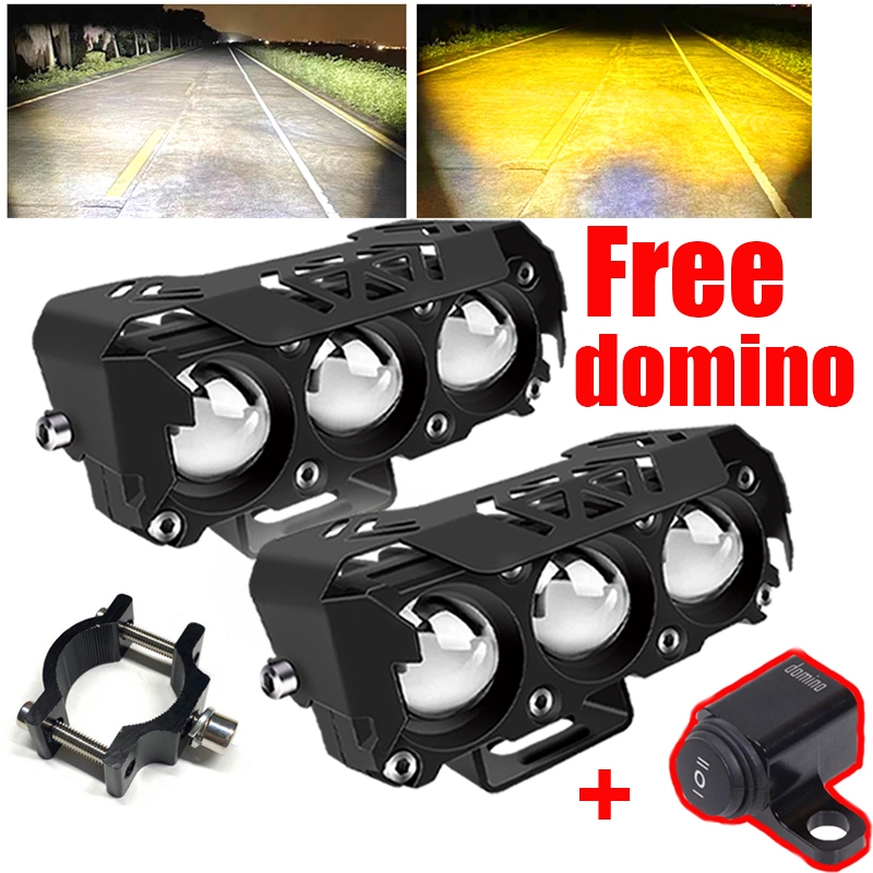 Jiuguang ไฟตัดหมอก Led 3 ดวง 4 นิ้ว 120W 3000K 6500K 12V 24V กันน้ํา สําหรับรถจักรยานยนต์ รถบรรทุก