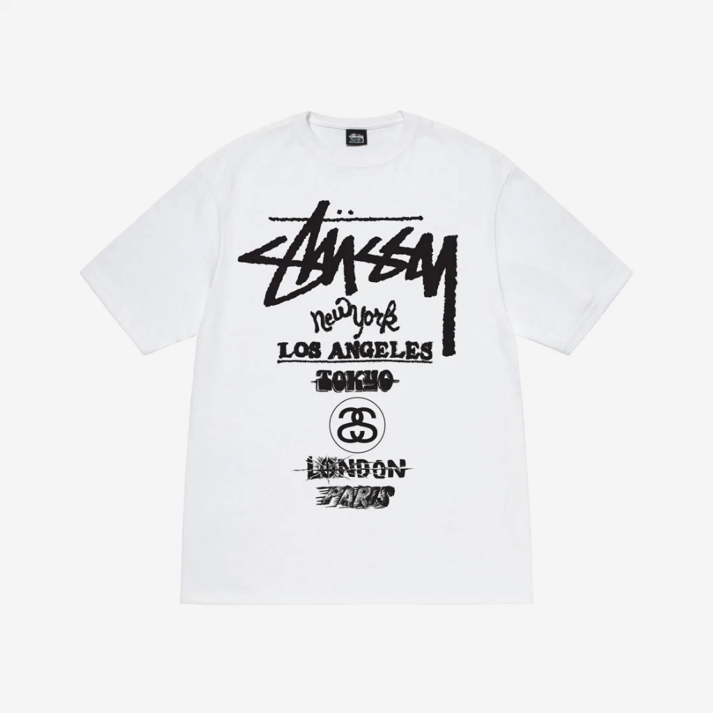 เสื้อยืด Stussy Tour แท้ 100% 圆领宽松男女同款