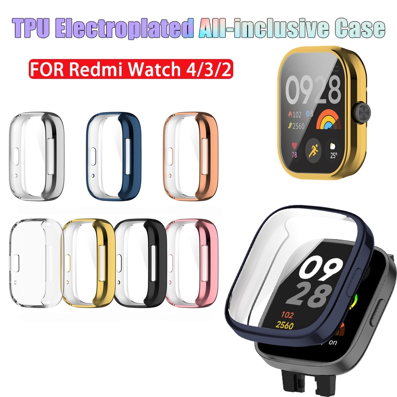 เคสซิลิโคนนิ่ม พร้อมกระจก สําหรับ Redmi Watch 4 3 2 2lite Xiaomi Redmi Watch4 3 active
