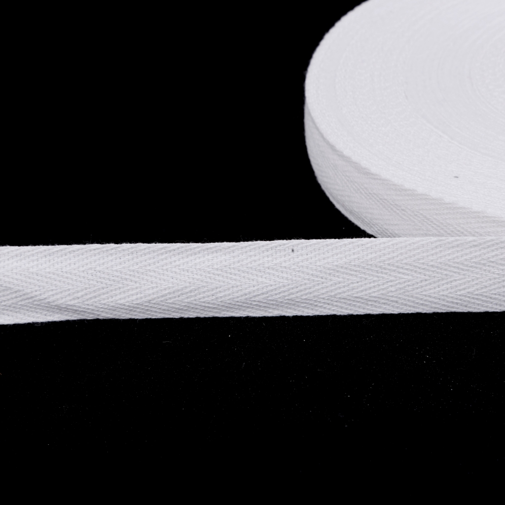 ริบบิ้นผ้าฝ้าย ลายก้างปลา ขนาด 10-50 มม. สีขาว สําหรับเย็บผ้า 5 หลา ต่อล็อต - รูปที่ 6