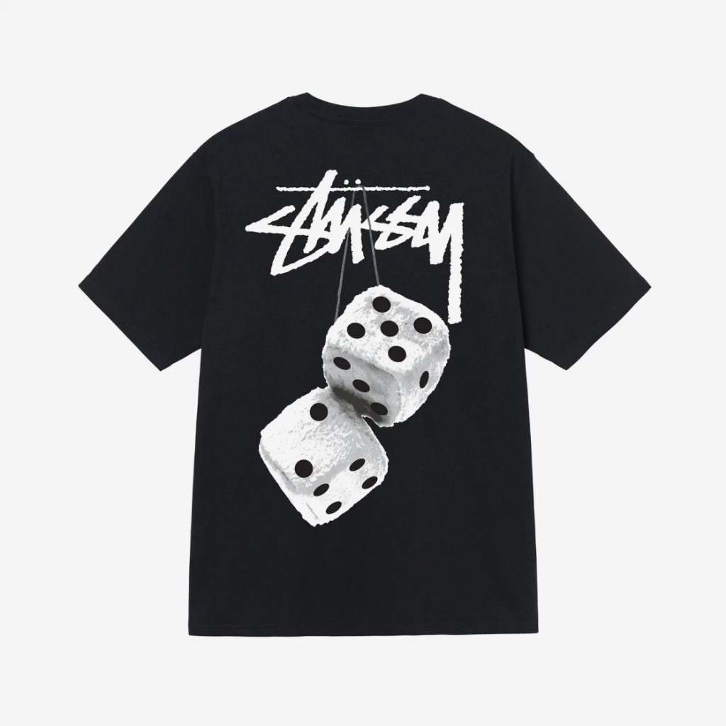 เสื้อยืด Stussy Fuzzy Dice แท้ 100% 圆领宽松男女同款