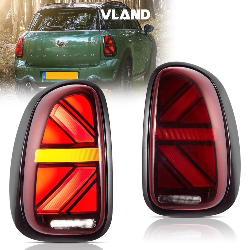 อัพเกรด Vland ไฟท้าย LED 2010-2016 BMW Mini Countryman R60 โคมไฟด้านหลังพร้อมภาพเคลื่อนไหว Start-Up